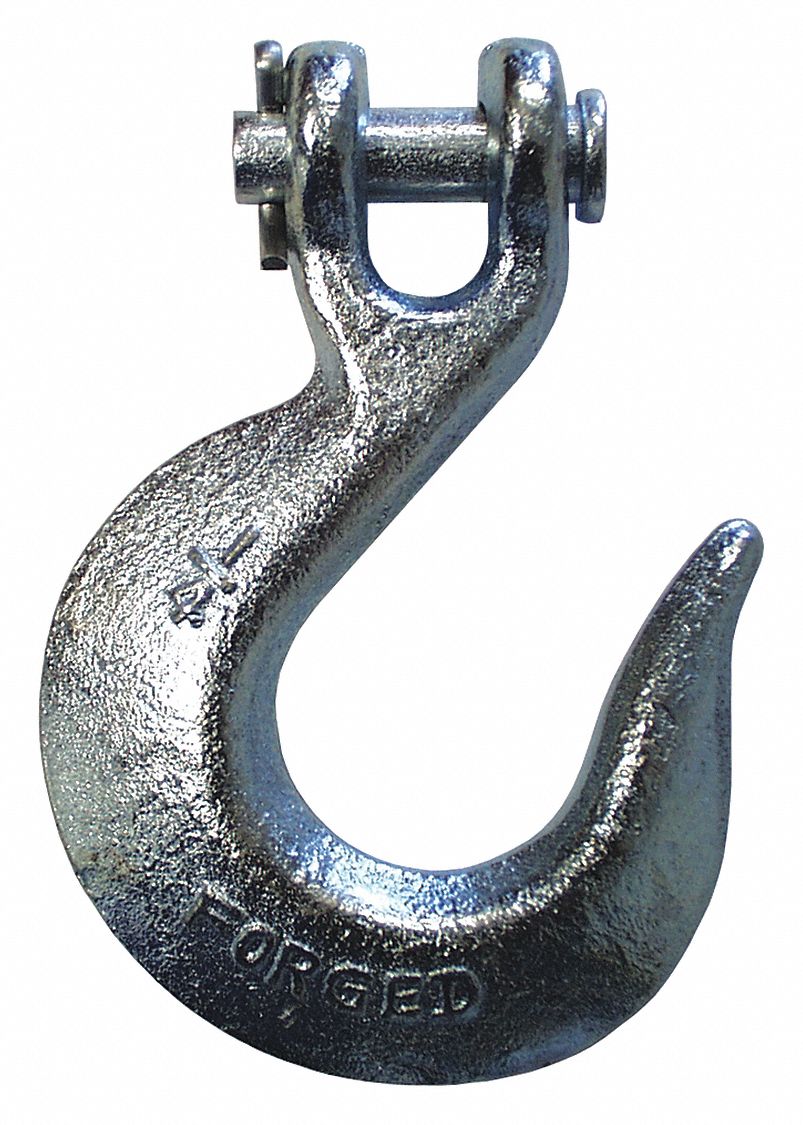 CLEVIS SLIP HOOK, 6 3/4 IN L, CARBON STEEL, 6,500 LB LOAD LIMIT, ZINC-PLATED FINISH