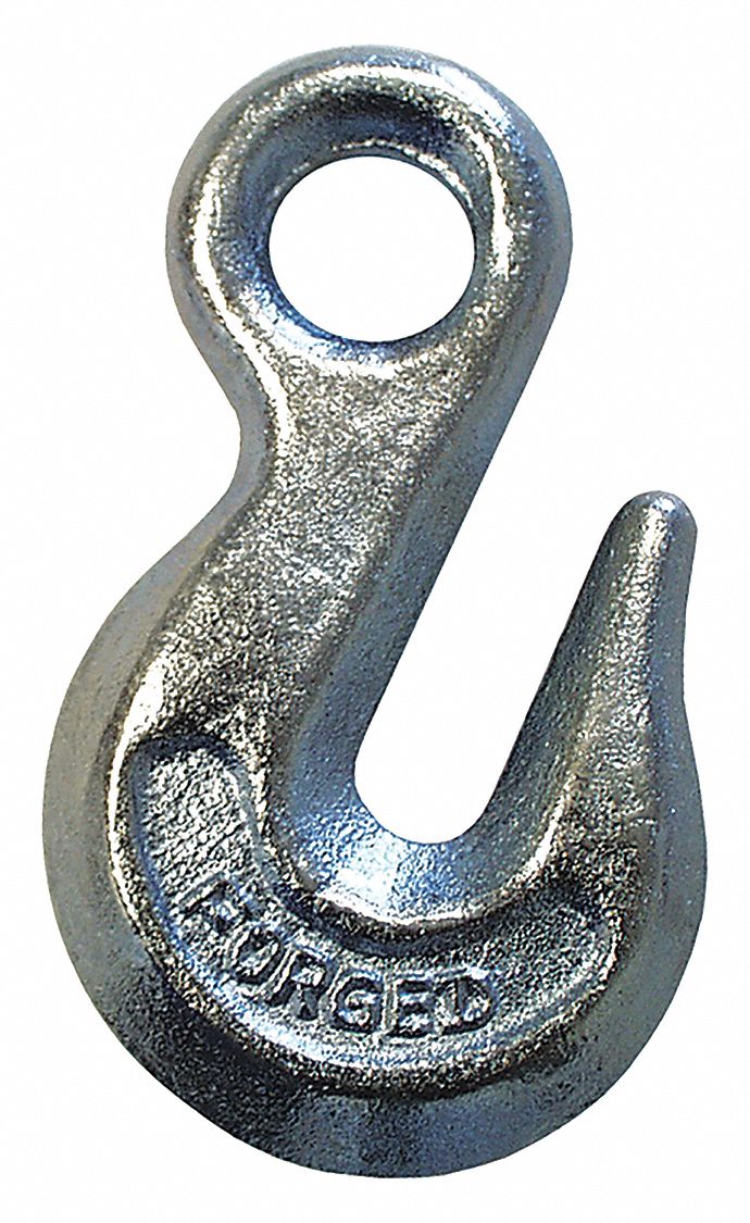 EYE GRAB HOOK, 3 1/16 IN L, CARBON STEEL, 2,600 LB LOAD LIMIT, ZINC-PLATED FINISH