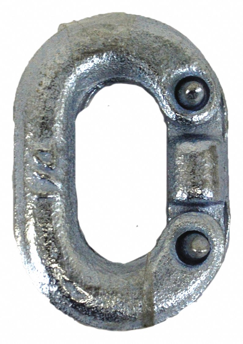 CONNECTING LINK, 1 1/2 IN L, STEEL, 1,125 LB LOAD LIMIT, ZINC-PLATED FINISH
