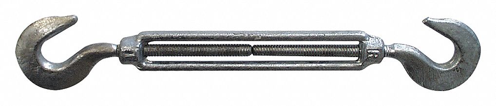TURNBUCKLE ASSEMBLY, 1,000 LB LOAD LIMIT, GALVANIZED FINISH, 5/16 X 4-1/2 IN