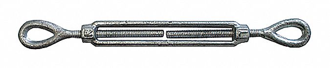TURNBUCKLE ASSEMBLY, 2,200 LB LOAD LIMIT, GALVANIZED FINISH, 1/2 X 6 IN