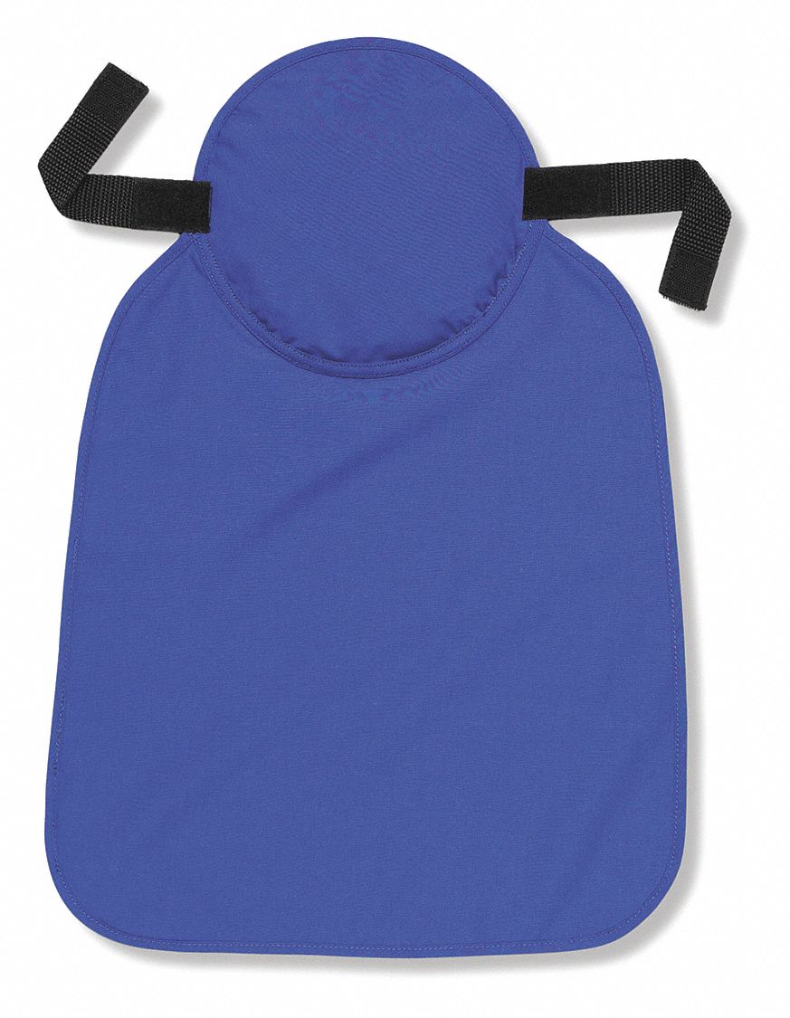 HARD HAT PAD W/ NECK SHADE, 12 3/4 X 14 1/5 IN, COTTON, ACRYLIC POLYMER, BLUE