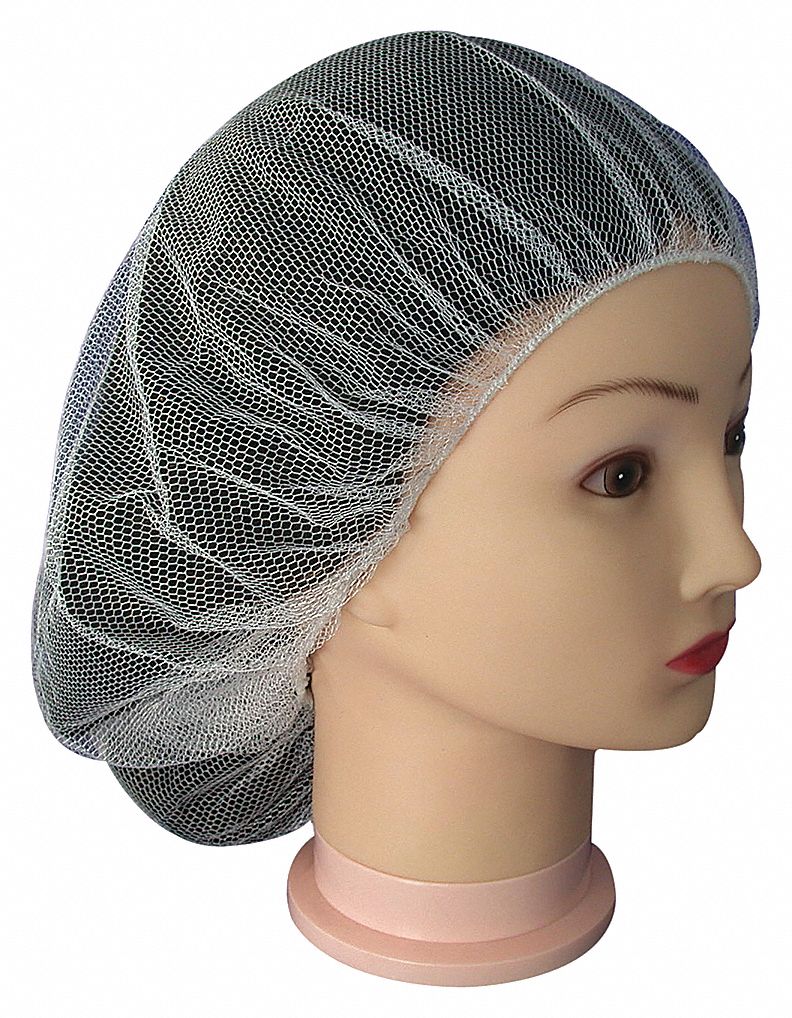 MESH CAP, WHITE, 24 IN DIA, NYLON, BAG 100