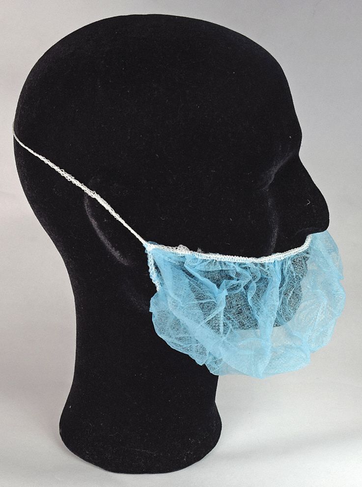 BEARD COVER,BLUE,PK100