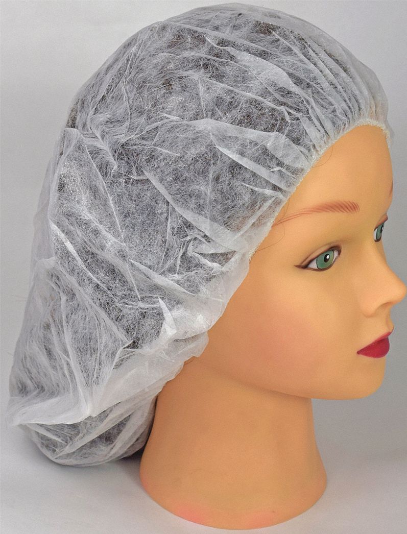 BOUFFANT CAP,WHITE,SZ 19 IN,BG100