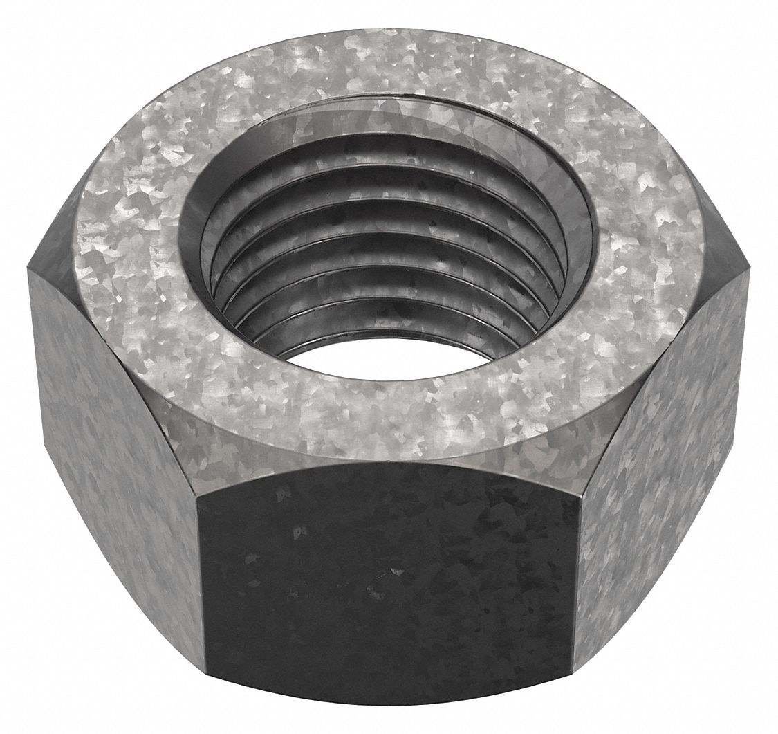 Hex Nut: Std Hex, 5/8"-11 Thread, 15/16 in Hex Wd, 35/64 in Hex Ht, Steel, Grade 2, Std, 25 PK