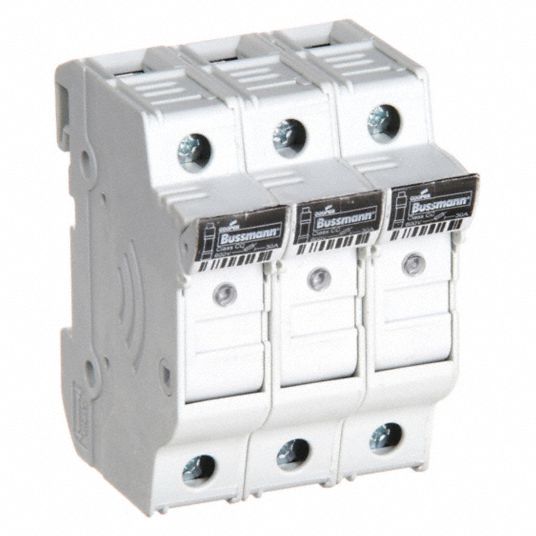 BUSSMANN, 3 Poles, 0 to 30 A, Finger-Safe Fuse Block - 13M220|CHCC3DIU ...