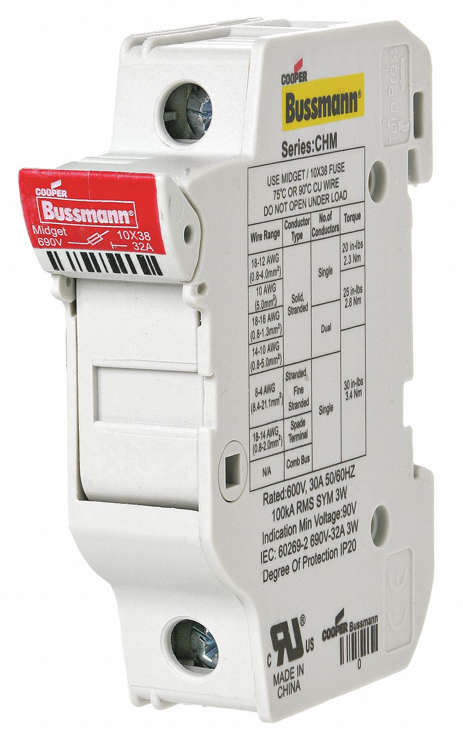 Fuse Block 0 to 30A Midget 1 Pole