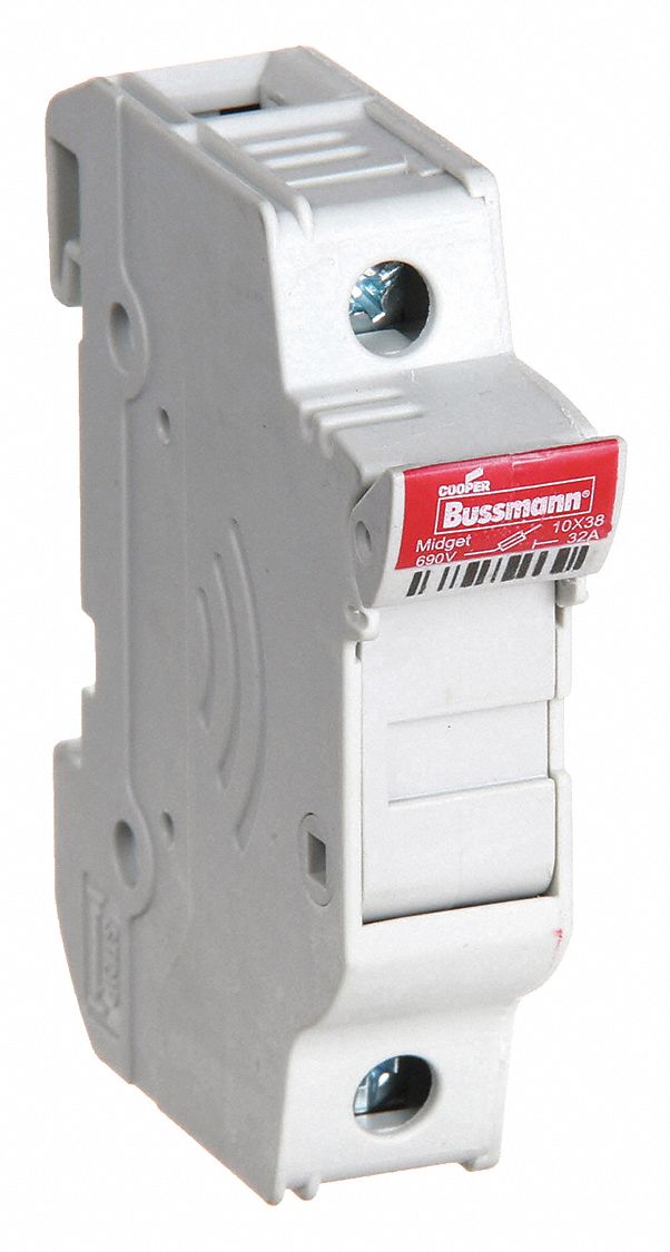 FUSE BLOCK, 1 POLE, 0 TO 30 A, 600V AC/DC, CLAMP/SPADE LUG, NONINDICATING