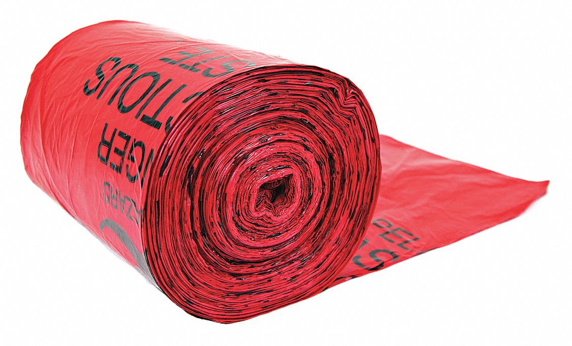 Biohazard Bags 6 to 10 gal Red PK100