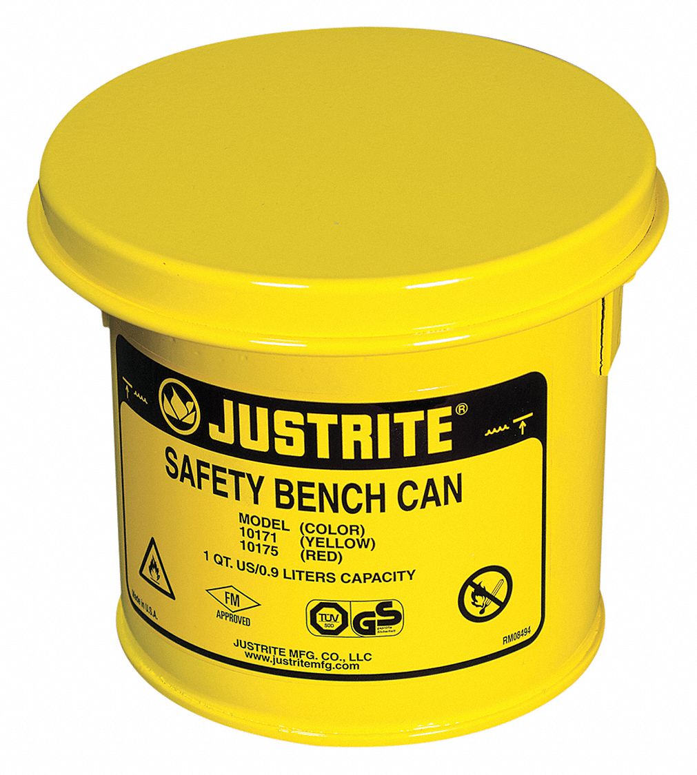 13M357 - Bench Can 1 Qt. Steel Yellow