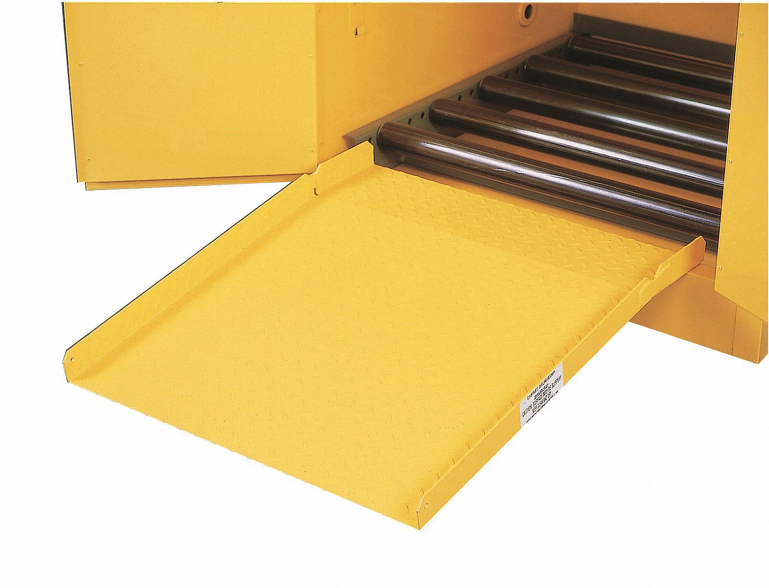 RAMP FOR VERTICAL DRUM CABINETS, 28 X 24½ X 4 IN, 750 LB CAPACITY, YELLOW