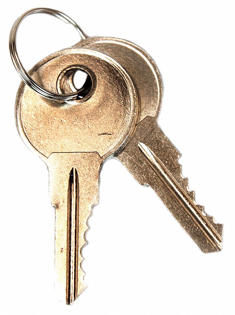 REPLACEMENT CABINET KEYS FOR ALL JUSTRITE SAFETY CABINETS, LOCK NO. CH545, BRASS, 2 PK