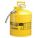 TYPE II SAFETY CAN, 5 GAL, YELLOW, GALVANIZED STEEL, 17½ IN H, 11¾ IN OD, FOR DIESEL