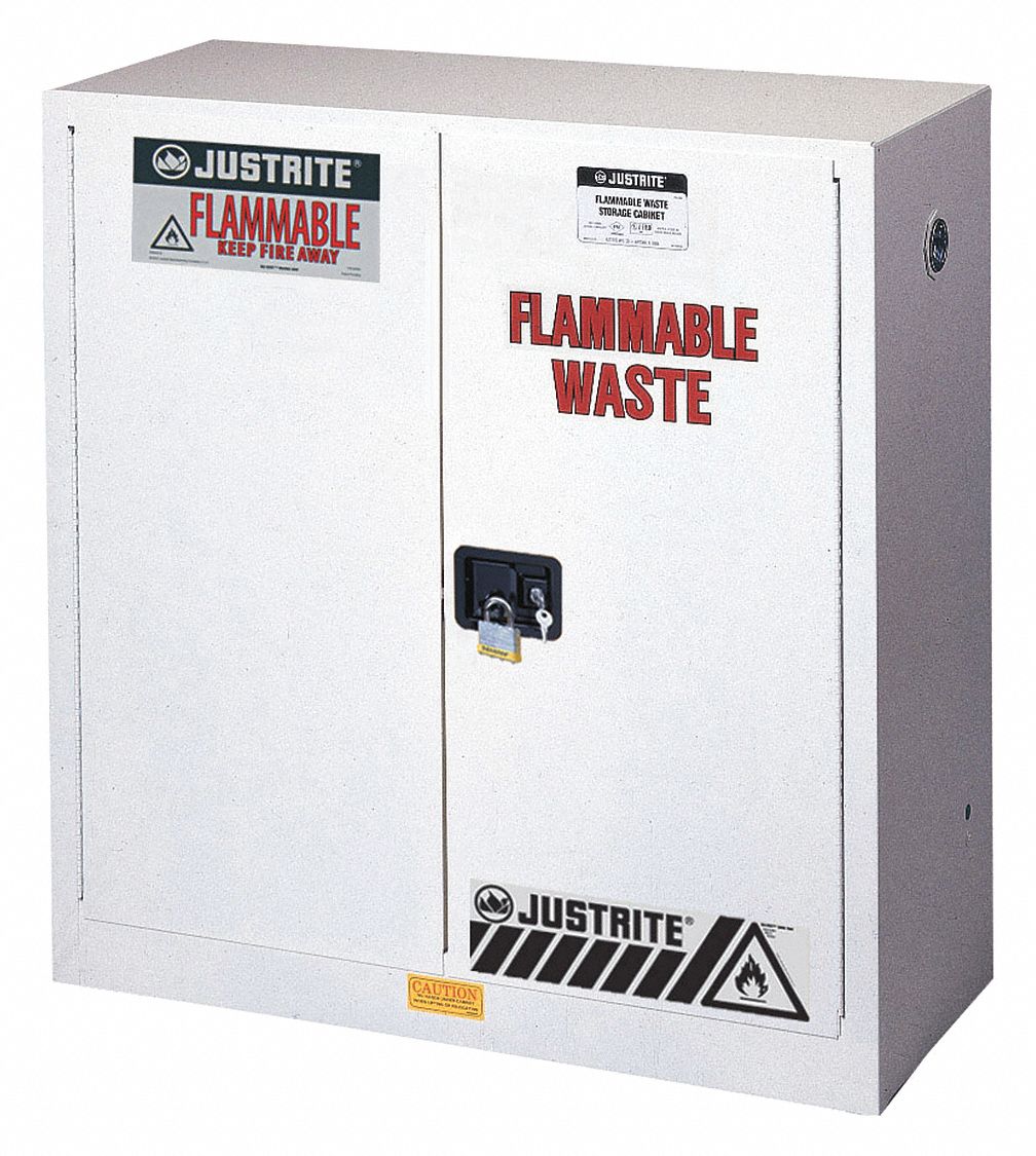 Flammable Cabinet, 45 Gal., White