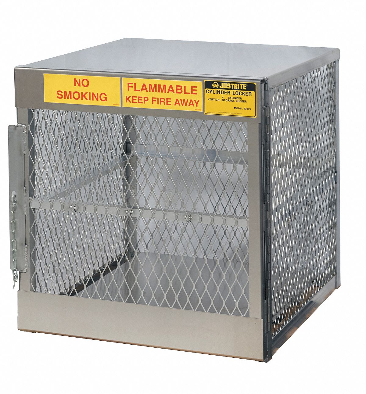 LIQUID PROPANE GAS CYLINDER CABINET, 4 VERTICAL CYLINDERS, 30X32X33½ IN, ALUMINUM