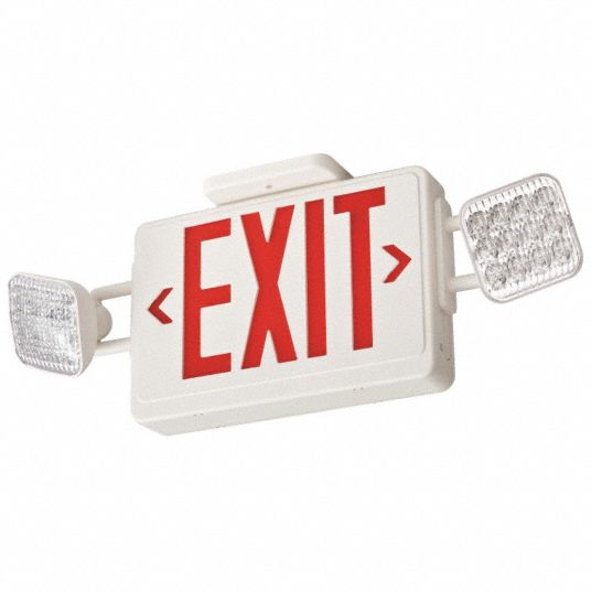 LITHONIA LIGHTING Exit Sign with Emergency Lights - 13M591|ECR LED HO ...