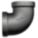 METAL PIPE FITTING, 90 °  ELBOW 1/2 IN