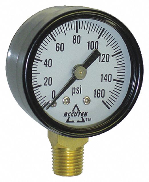 GAUGE STEM MOUNT LIQUID 0 TO 30 PSI