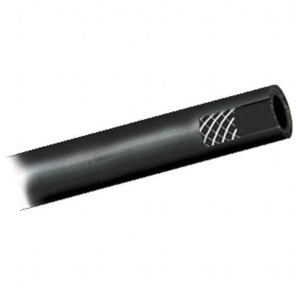 RUBBER HOSE, -20 °  TO 200 °  F, 300 FT L, BLACK, 200 PSI AT 70 F, 13/16 IN OUTSIDE DIAMETER, 1/2 IN ID