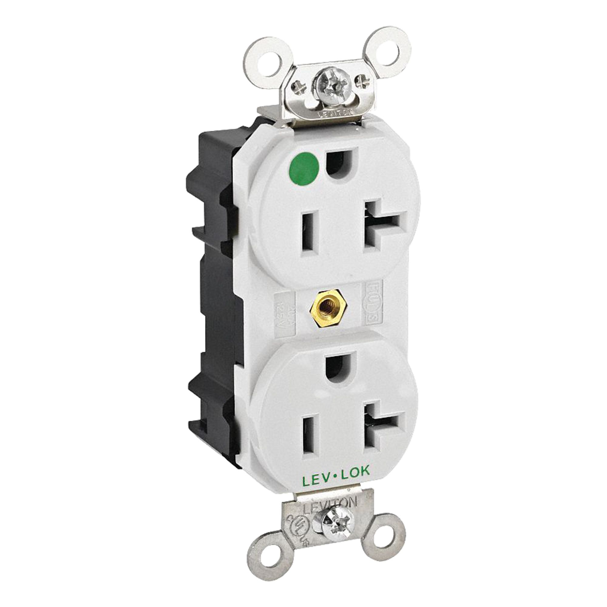 20, Heavy Use Hospital Grade, Receptacle, White, No Tamper Resistant ...