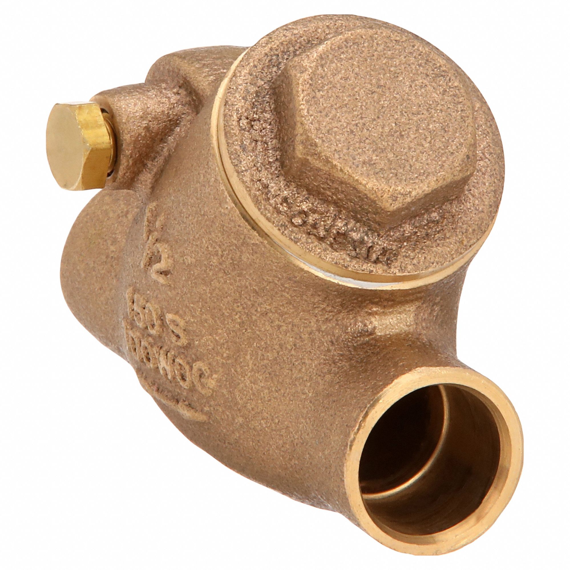SWING Y CHECK VALVE, SWING, Y-STYLE VALVE BODY, ½ IN PIPE, SWEAT X SWEAT, STANDARD
