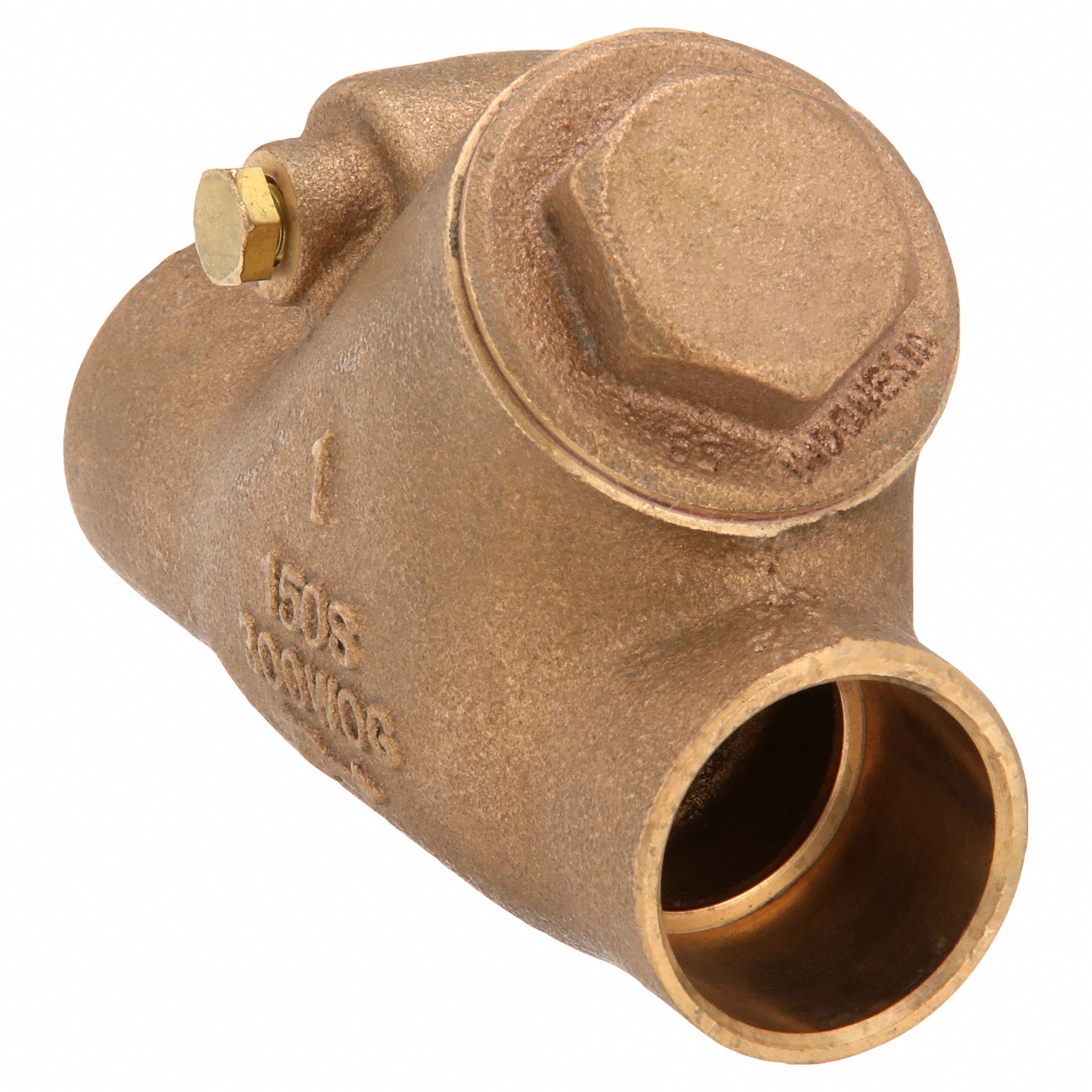 SWING Y CHECK VALVE, SWING, Y-STYLE VALVE BODY, 1 IN PIPE, SWEAT X SWEAT, SWEAT