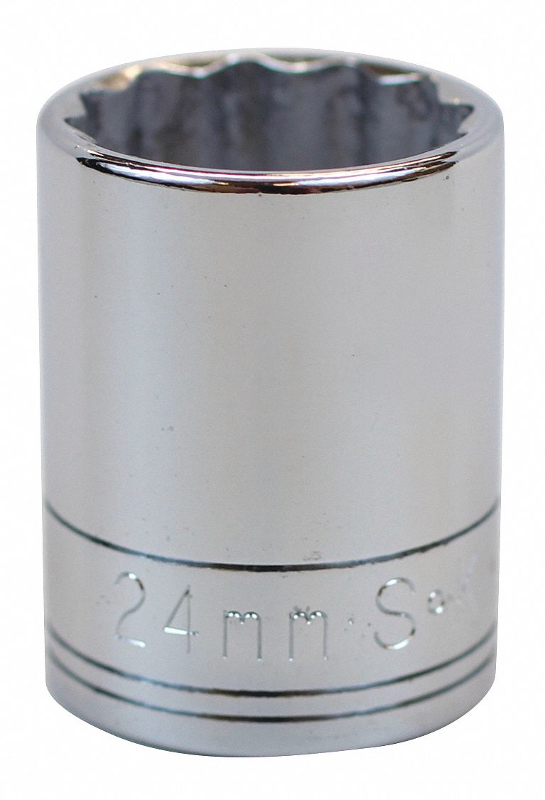 SOCKET,1/2 IN. DR,24MM,12 PT.