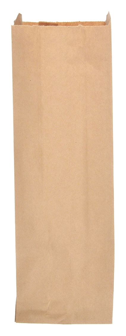Grocery Bag: 5 in Wd, 3 in Dp, 16 in Ht, Grocery Bag, Kraft, 500 PK