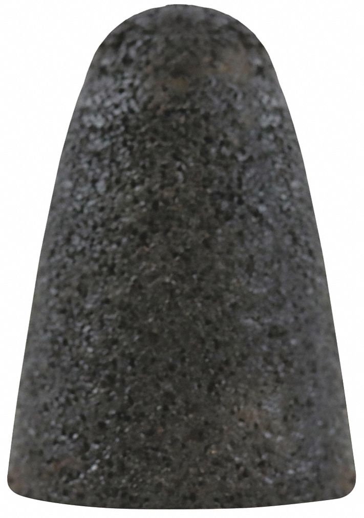 ABRASIVE RESIN CONE, TYPE 16, RPM 18100, 3 X 2 IN, ARBOR 5/8 IN