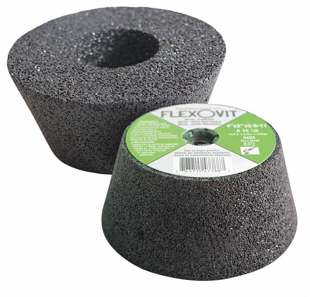 RESIN CUPSTONE, 9072 RPM, 4 X 2 IN X 5/8"-11, LUMINUM OXIDE