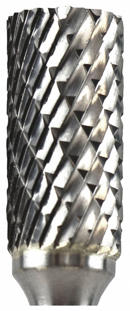 FLEXOVIT CARBIDE BURR, SA-5, DOUBLE CUT, CHISEL TOOTH, 2 X 1/4 IN