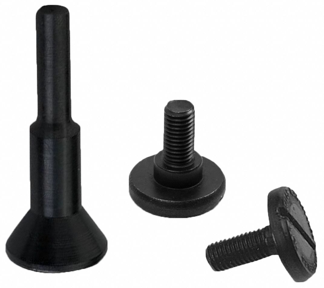 MANDREL ADAPTER, FOR US W ABRASIVE WHEELS, FOR 2 TO 4 IN WHEELS, 2 IN L, 1/4 IN SHANK DIA