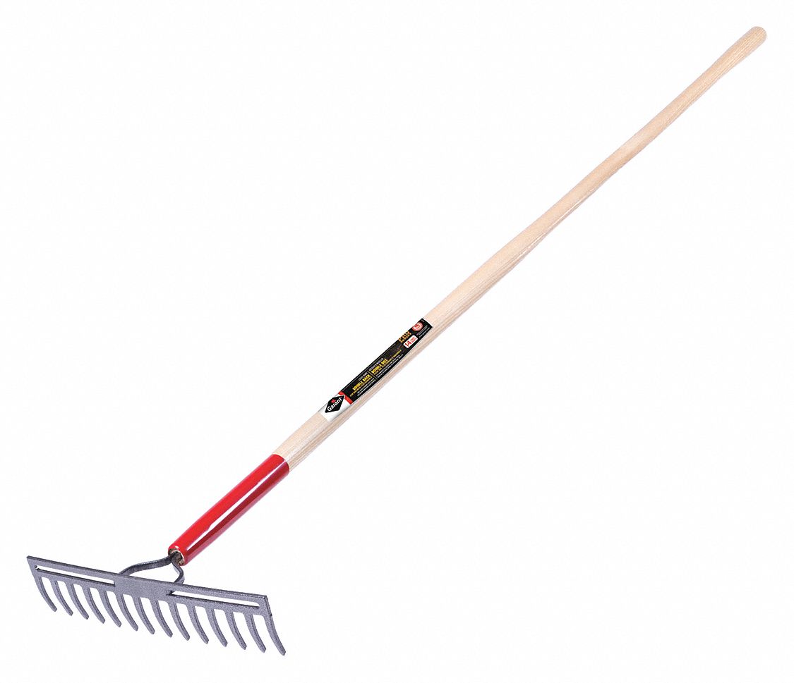 GARANT PRO LEVEL RAKE, DOUBLE BACK, 14 TINES, 60 IN HANDLE, 14 IN TINES ...