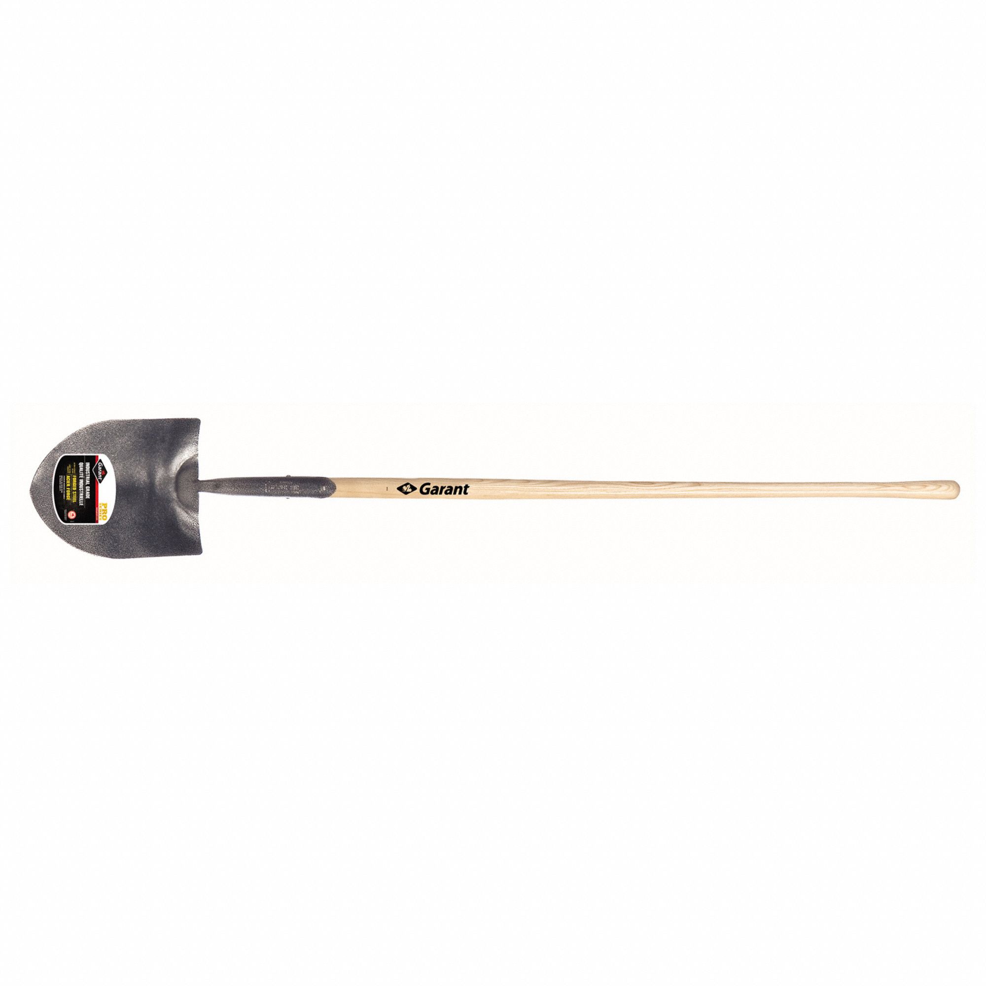 SHOVEL, ROUND POINT, LONG HANDLE, 61 X 9-1/2 IN