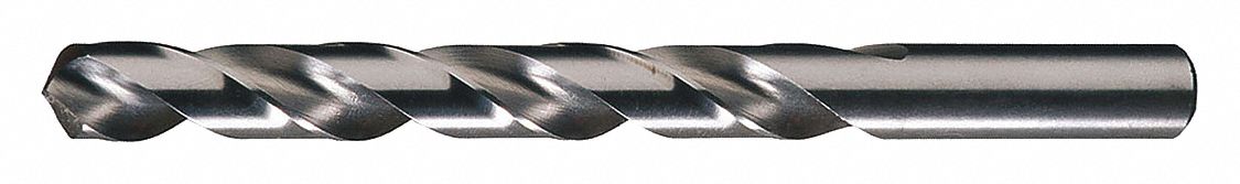 JOBBER LENGTH DRILL BIT, 5MM DRILL BIT SIZE, 52MM FLUTE L, HIGH SPEED STEEL, BRIGHT