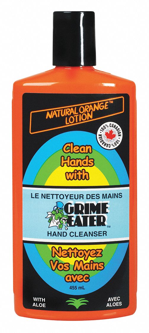 HAND CLEANSER LOTION, WITH ALOE, MOISTURIZING, NATURAL ORANGE SCENT, ORANGE, 455 ML