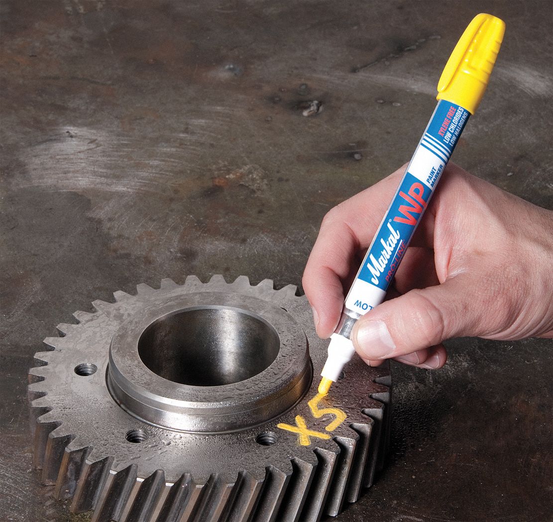 MARKAL Permanent Paint Marker, PaintBased, Yellows Color Family