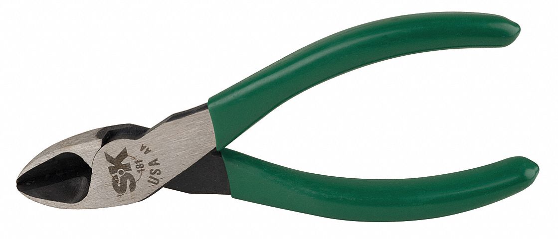 DIAGONAL CUTTING PLIER, FLUSH, STRAIGHT, 7/8 IN JAW L, 1/8 IN JAW W, 5 1/4 IN OVERALL L