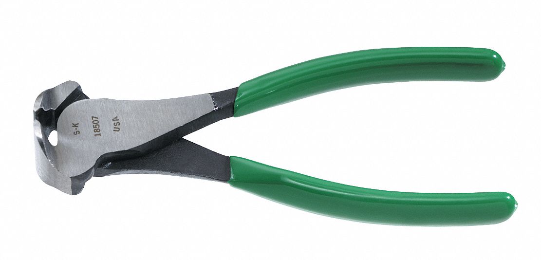 END CUTTING NIPPERS,7-1/2 IN. L