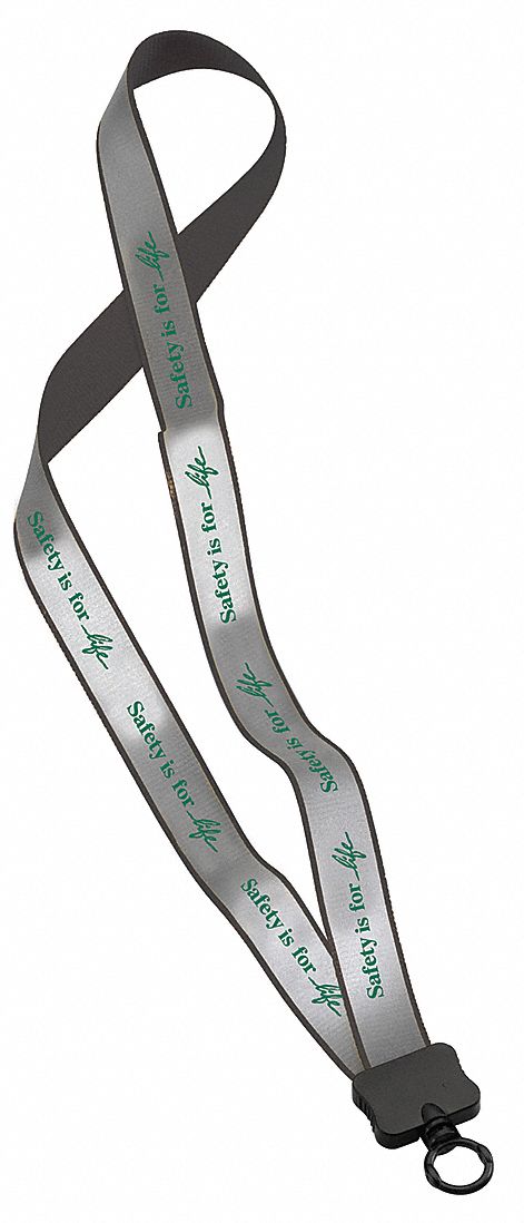 QUALITY RESOURCE GROUP, Safety Is For Life, Gray/Green, Lanyard ...