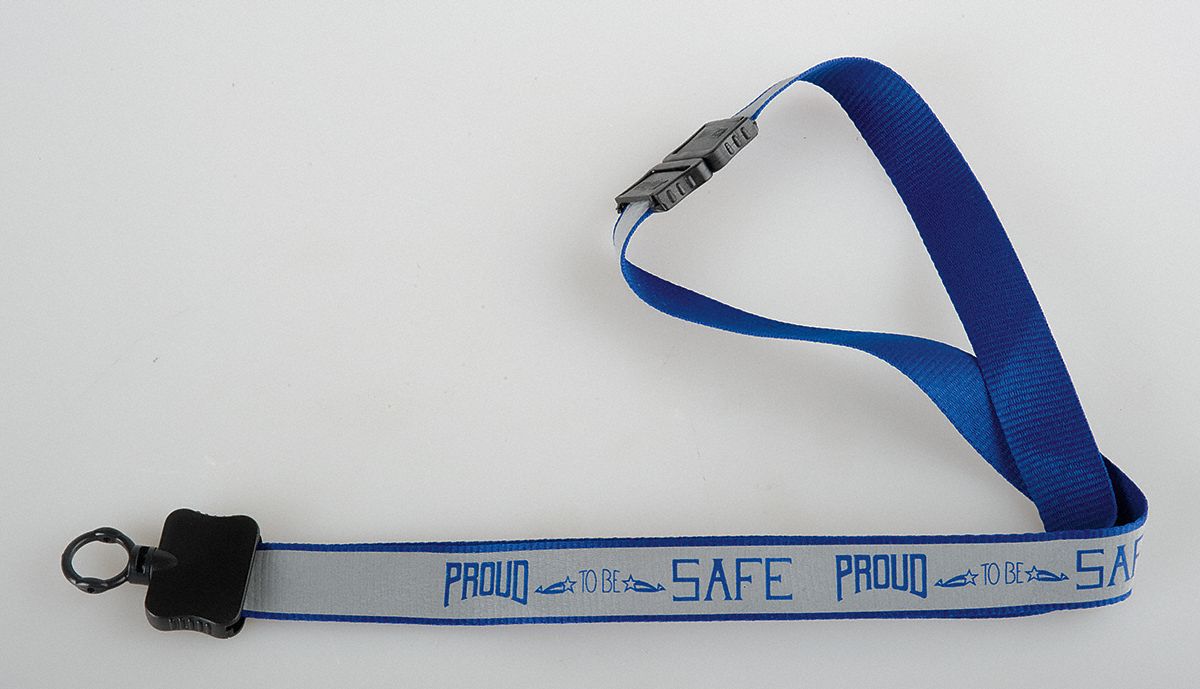 LANYARD,REFLECTIVE,PROUD TO BE SAFE,PK10