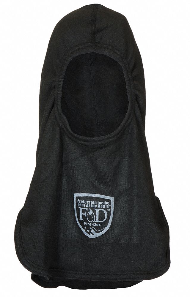 Fire Hood: CarbonX, 6.5 oz Fabric Wt, Notched Shoulder, 15 in Lg, 2, 8.6 cal./cm2, Black