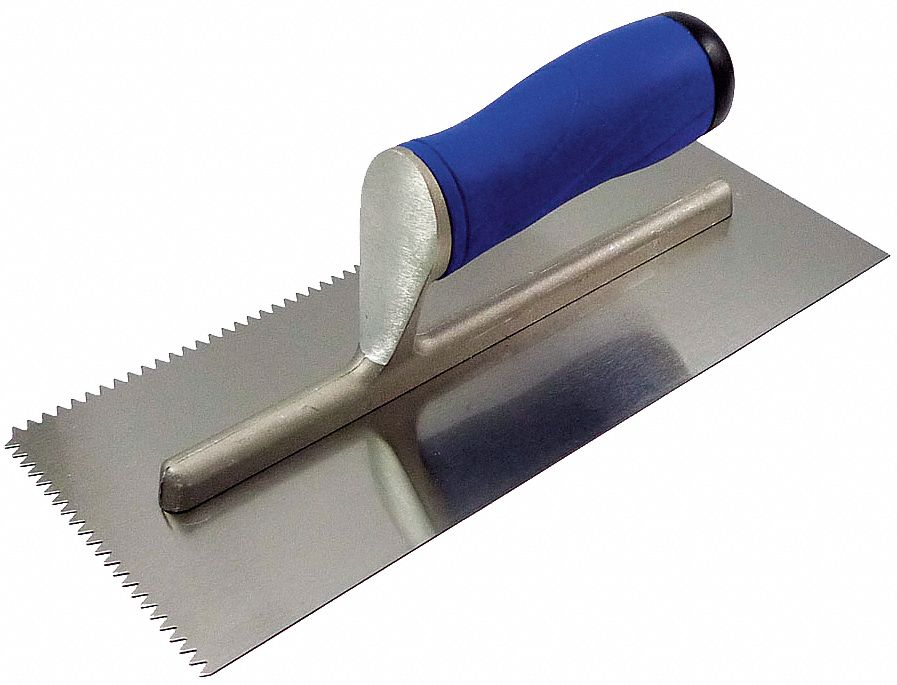 NOTCHED TROWEL,11 X 4-1/2,STEEL