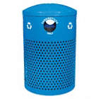 Round Domed-Top Outdoor Recycling Bins