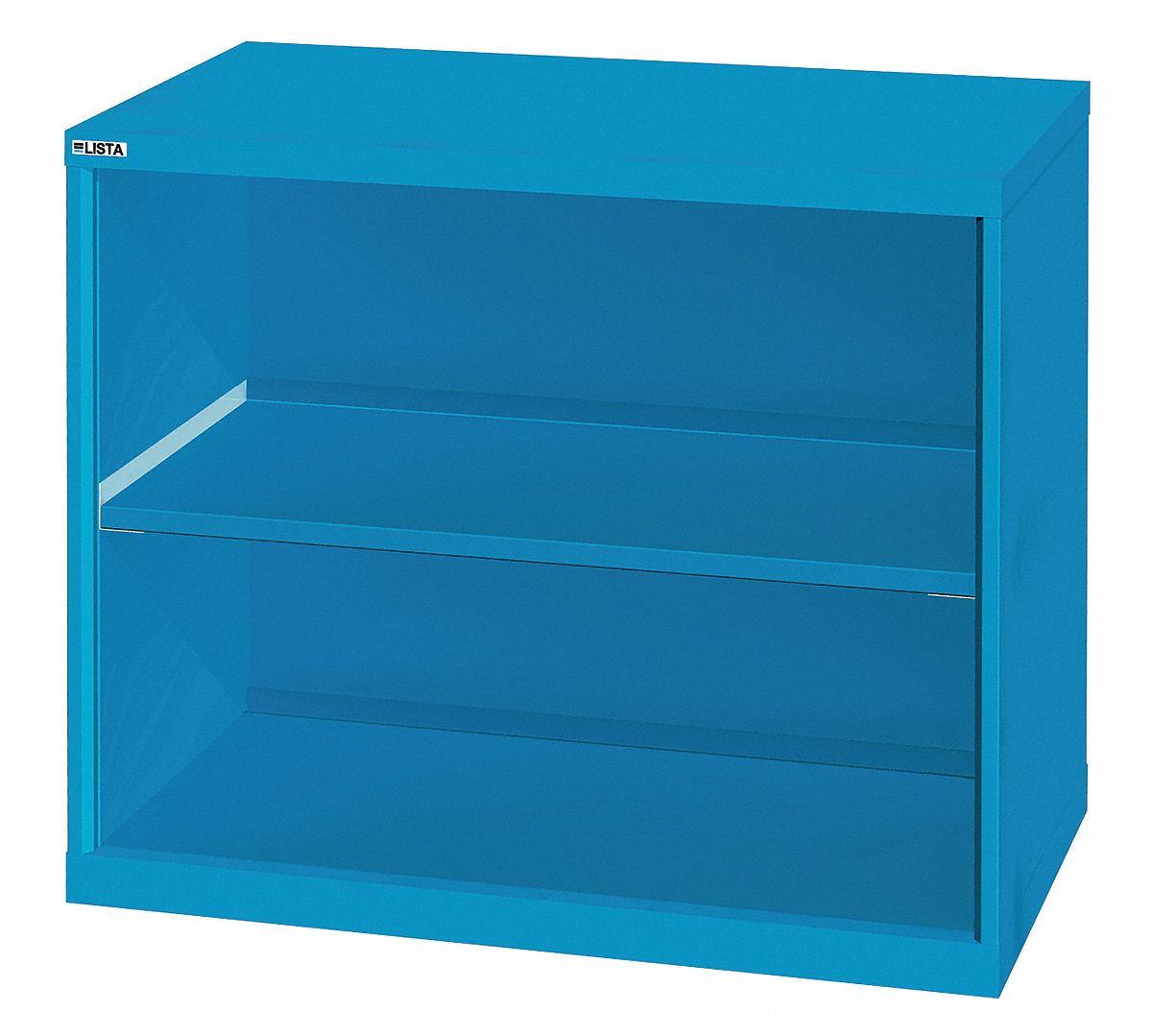 13P608 - G8246 Open Front Shelf Cabinet 2 Shelf Blue