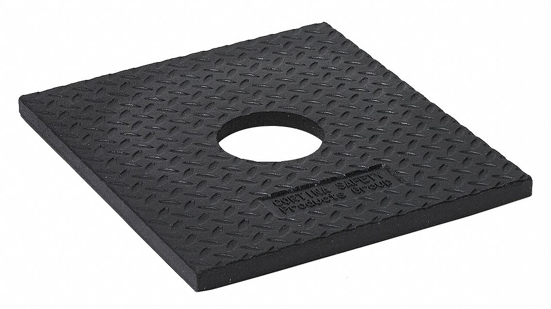BASE DE D&Eacute;LIN&Eacute;ATEUR, 10LB, TROU CENTRAL 5PO D, MUTCD/NCHRP-350, NOIRE, 16PO LO