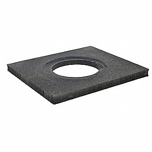 TRIM LINE BASE, BLACK, RECYCLED RUBBER, SLIP-ON , 1½ X 17 IN, 10 LBS, 8 IN D CENTRE HOLE