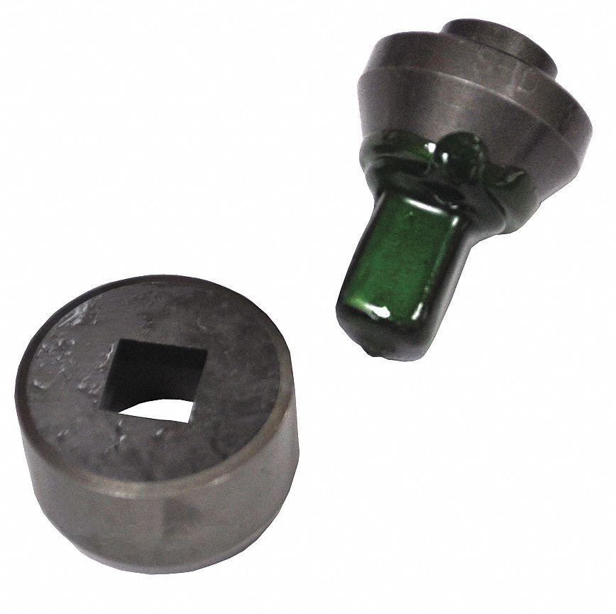 Punch and Die Set: Square Punch, 3/8 in Punch Size, Die Set/Square Punch, Steel