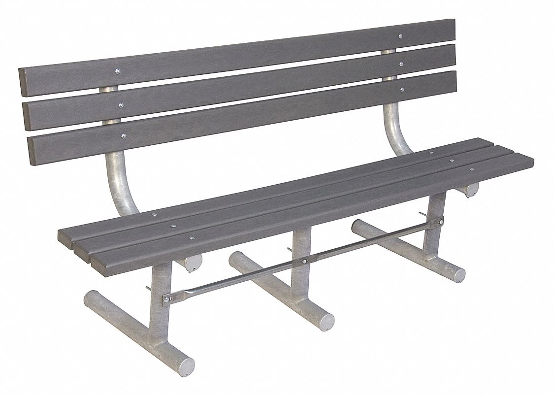 ULTRASITE, Extra Heavy-Duty, 72 in Overall Lg, Outdoor Bench - 13P997 ...